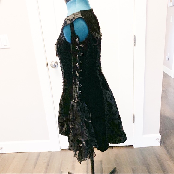 Rare Circa 2003 Lip Service Velvet/Burnout Dress L - Picture 4 of 7